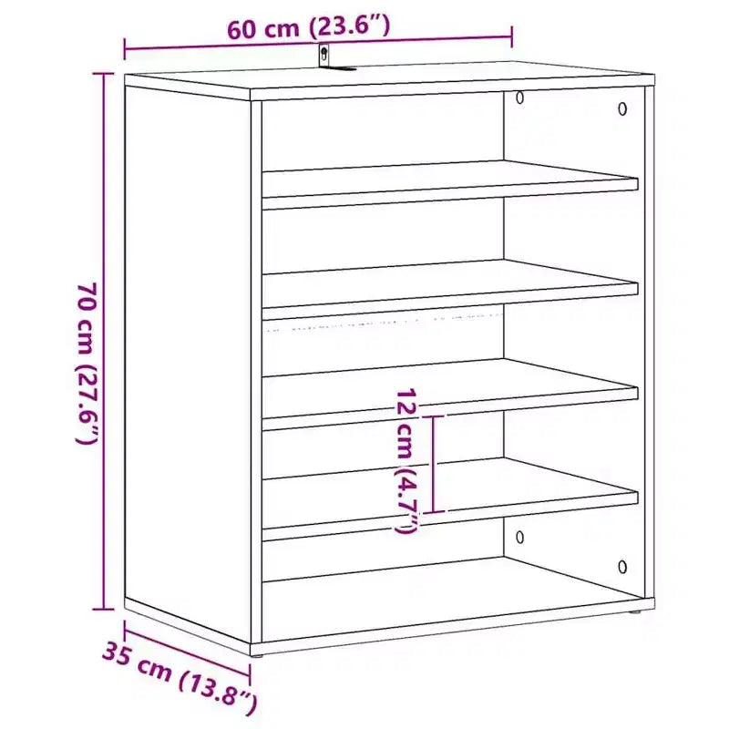 vidaXL Meuble à chaussures blanc Bois d'ingénierie Meuble à chaussures moyen