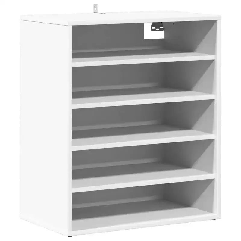 vidaXL Meuble à chaussures blanc Bois d'ingénierie Meuble à chaussures moyen