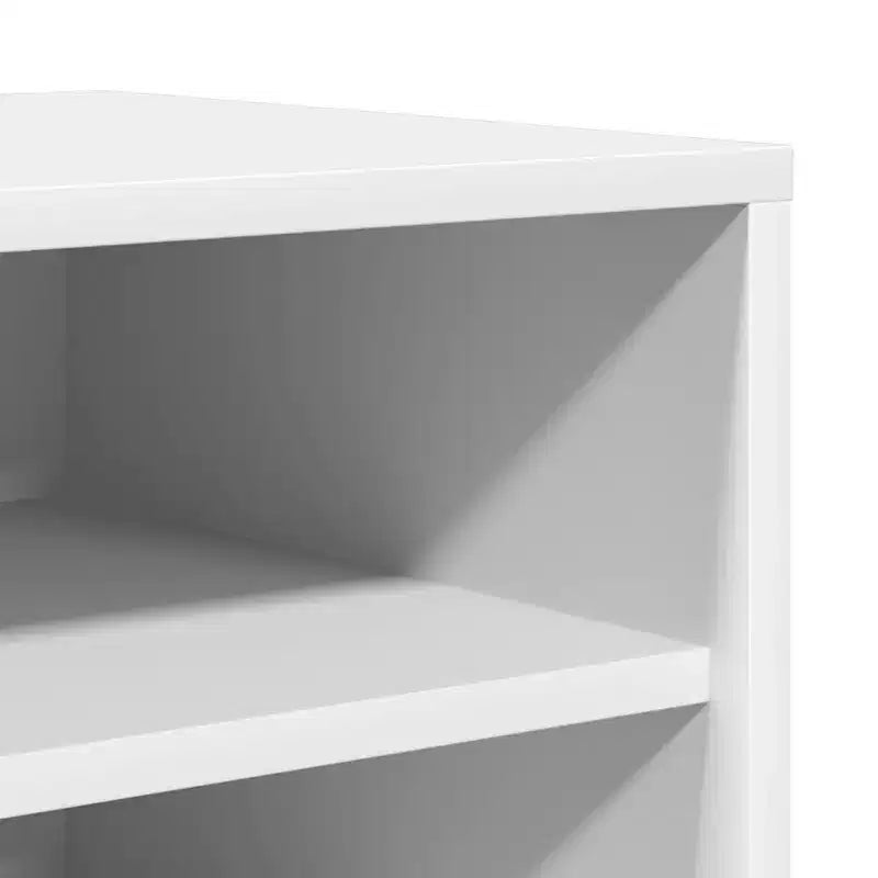 vidaXL Meuble à chaussures blanc Bois d'ingénierie Meuble à chaussures moyen