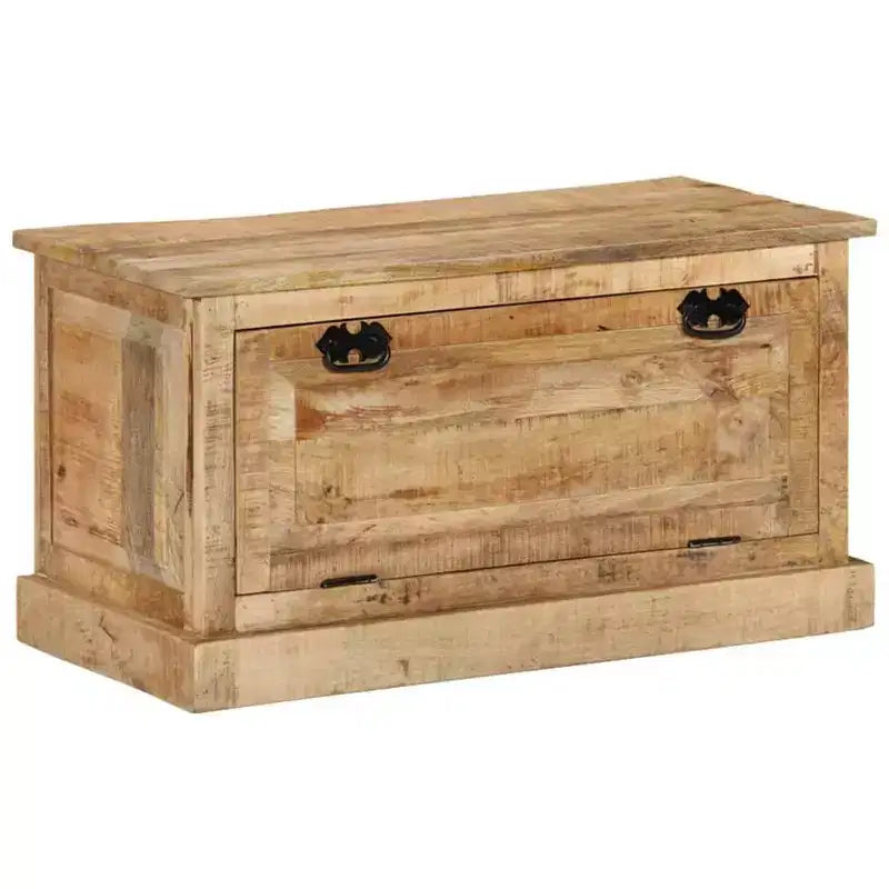 vidaXL Banc de rangement à chaussures Bois de manguier massif naturel Medium