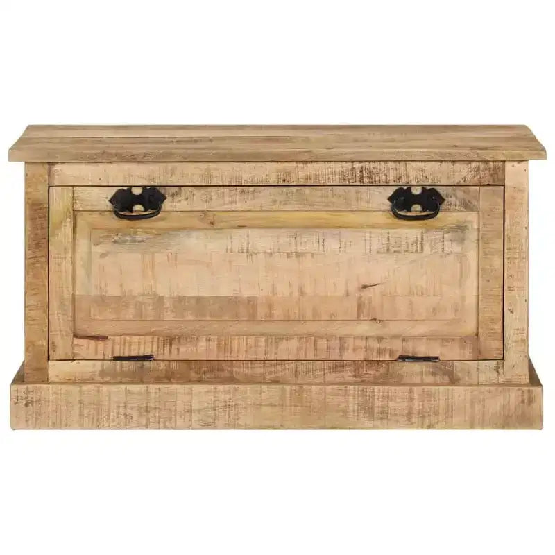 vidaXL Banc de rangement à chaussures Bois de manguier massif naturel Medium