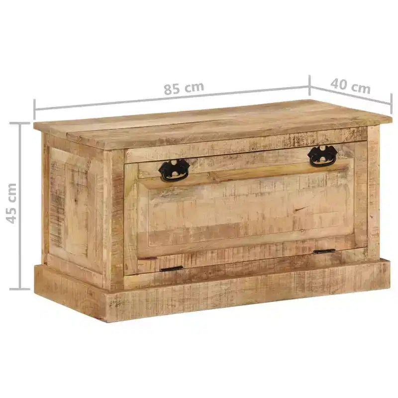 vidaXL Banc de rangement à chaussures Bois de manguier massif naturel Medium