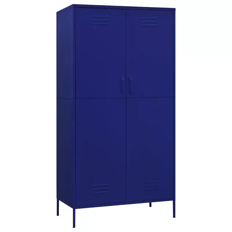 vidaXL Wardrobe Navy Blue 35.4x19.7x70.9 Steel
