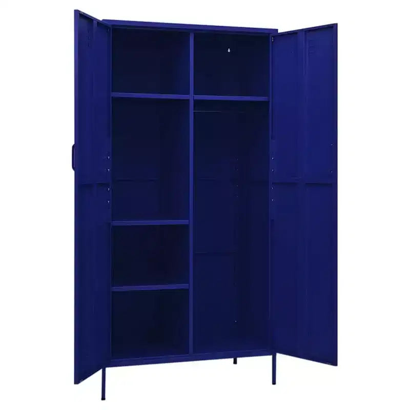 vidaXL Armoire Bleu marine 90x50x180 cm Acier