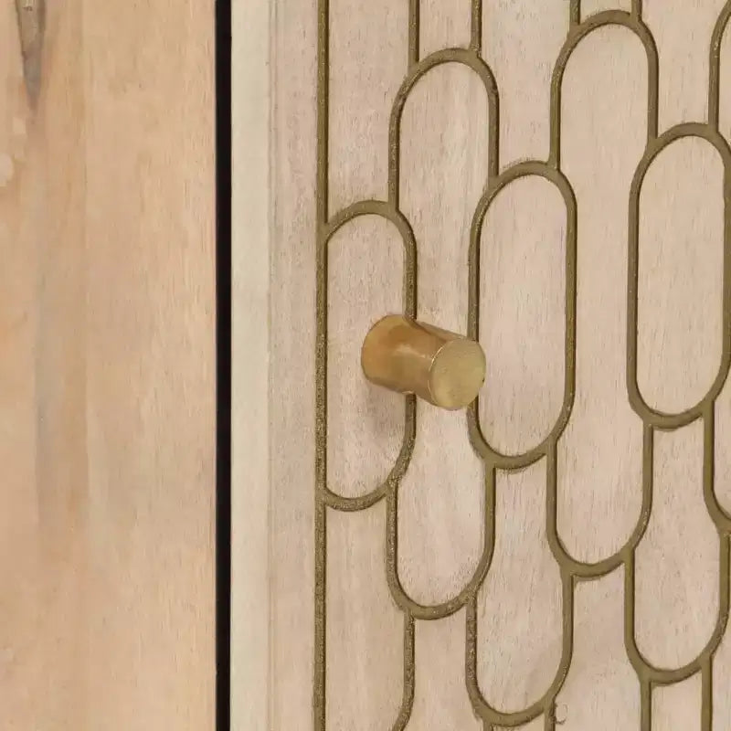 vidaXL Armoire de salle de bain Bois naturel Bois de manguier massif, bois d'ingénierie