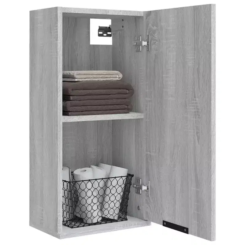 vidaXL Meuble de salle de bain gris Sonoma bois d'ingénierie 32x20x67 cm
