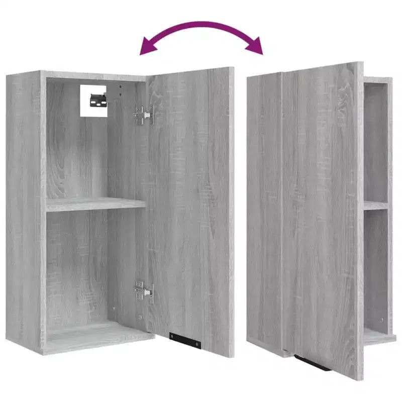 vidaXL Meuble de salle de bain gris Sonoma bois d'ingénierie 32x20x67 cm