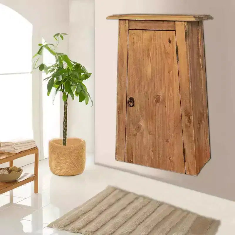 vidaXL Armoire murale marron Bois de pin massif 42x23x70 cm Armoire murale