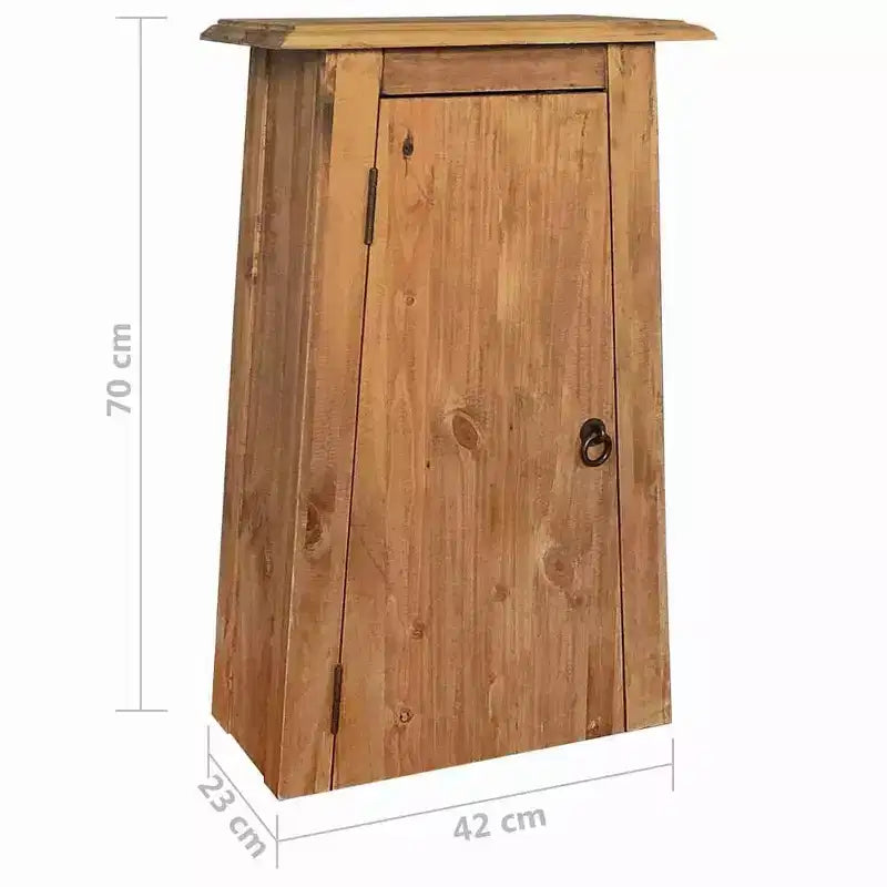vidaXL Armoire murale marron Bois de pin massif 42x23x70 cm Armoire murale