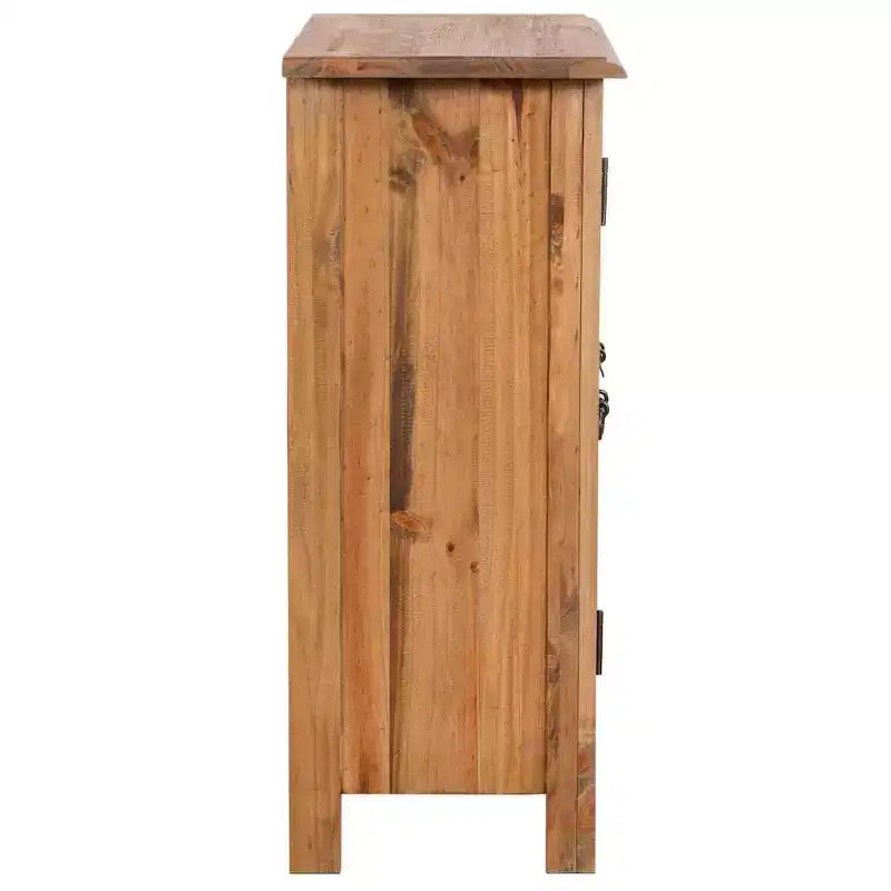 vidaXL Meuble d'appoint Bois massif de pin naturel Meuble d'appoint moyen