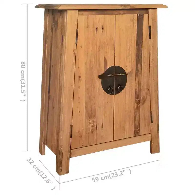 vidaXL Meuble d'appoint Bois massif de pin naturel Meuble d'appoint moyen