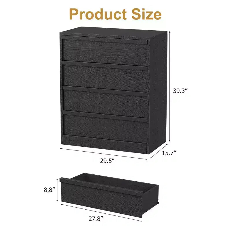 Commode 3/4 tiroirs pour chambre à coucher, table de chevet 3 tiroirs avec grand rangement, petite table d'appoint moderne pour entrée avec tiroirs de rangement