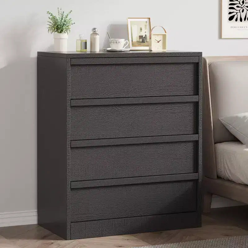 Commode 3/4 tiroirs pour chambre à coucher, table de chevet 3 tiroirs avec grand rangement, petite table d'appoint moderne pour entrée avec tiroirs de rangement