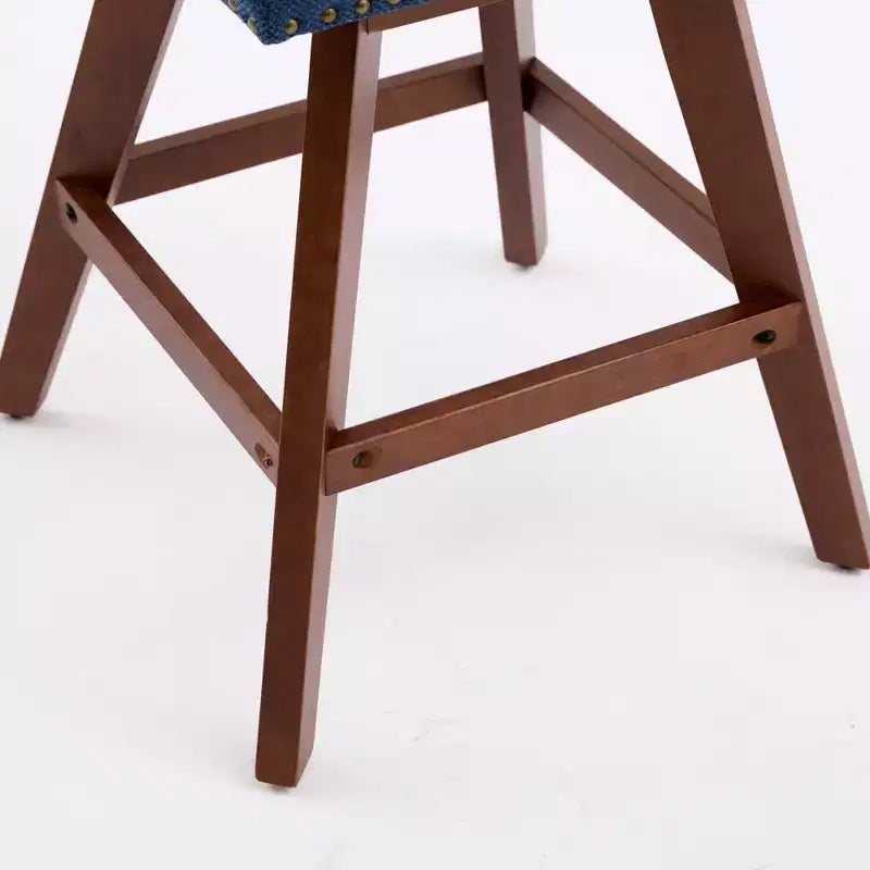 Tabourets de comptoir pivotants GDFStudio Spin en bois et tissu, 66 cm (Lot de 2)