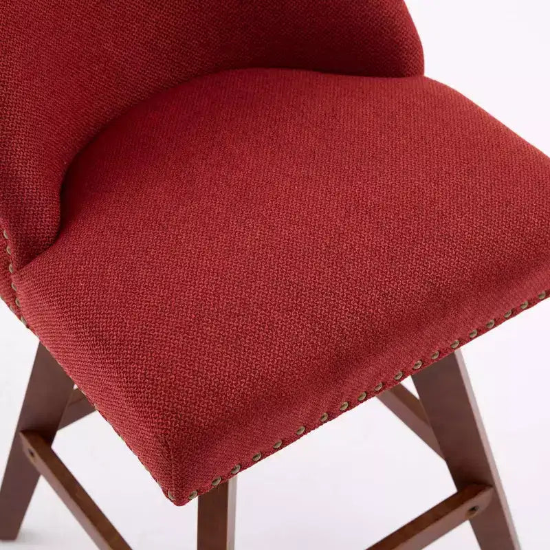 Tabourets de comptoir pivotants GDFStudio Spin en bois et tissu, 66 cm (Lot de 2)