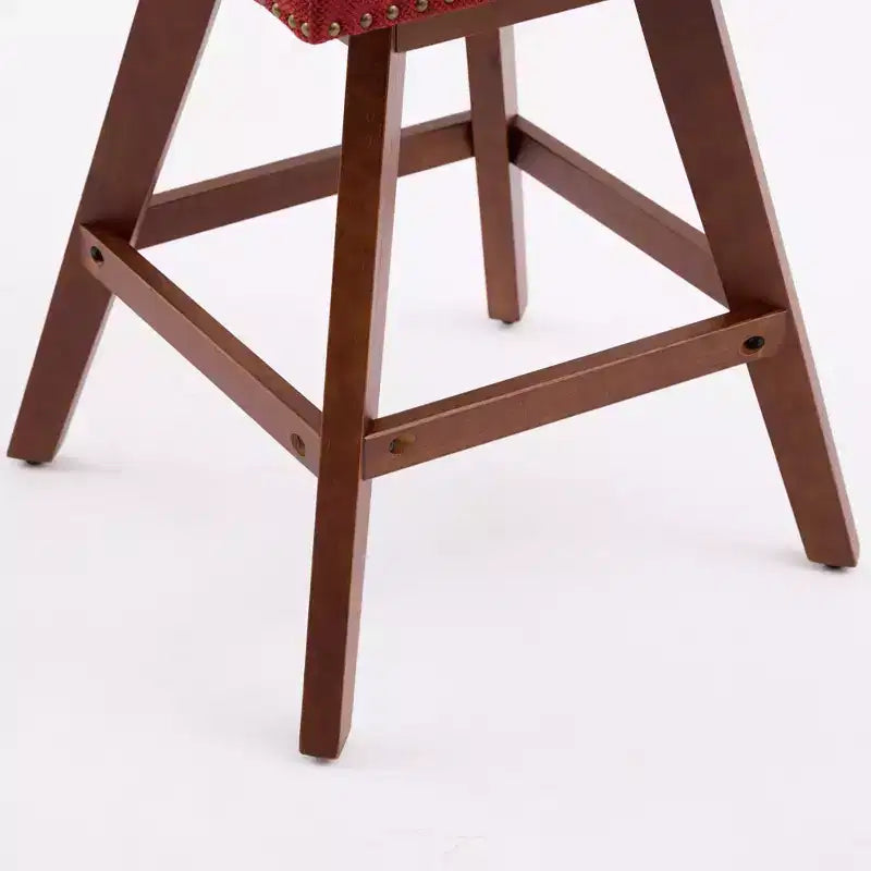 Tabourets de comptoir pivotants GDFStudio Spin en bois et tissu, 66 cm (Lot de 2)