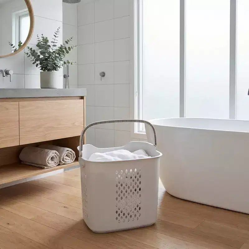 JVNOXK Chariot de tri à linge blanc à 4 niveaux avec paniers amovibles et roulettes, chariot de rangement à linge pour salle de bain et buanderie