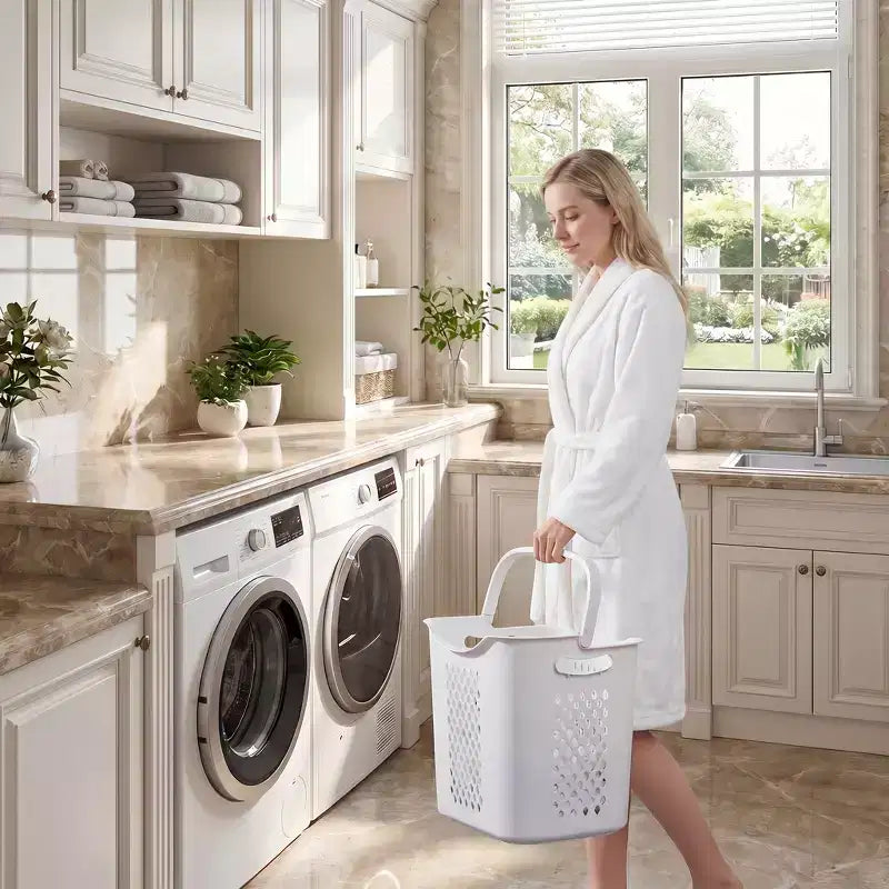 JVNOXK Chariot de tri à linge blanc à 4 niveaux avec paniers amovibles et roulettes, chariot de rangement à linge pour salle de bain et buanderie