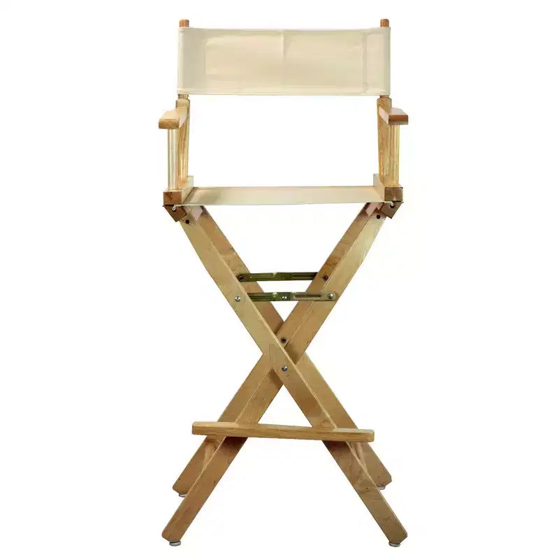 Chaise de metteur en scène hauteur comptoir – Structure naturelle