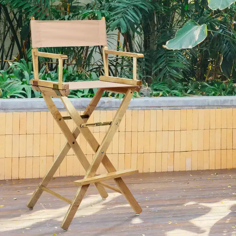 Chaise de metteur en scène hauteur comptoir – Structure naturelle