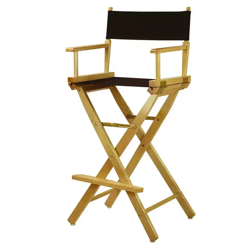 Chaise de metteur en scène hauteur comptoir – Structure naturelle