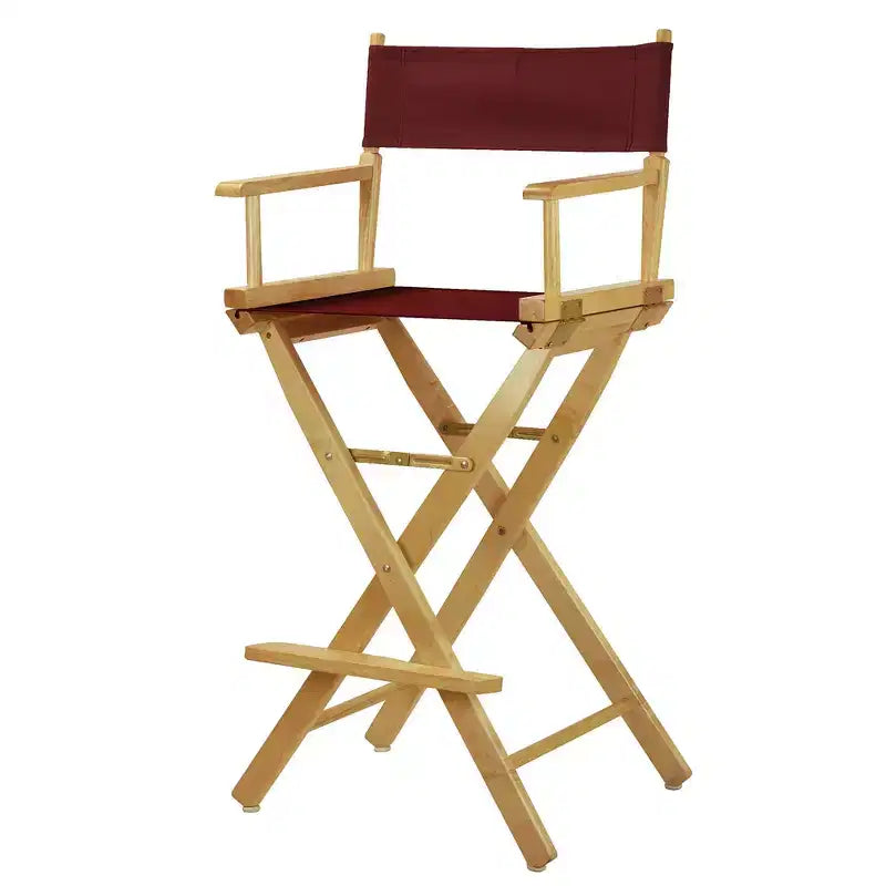Chaise de metteur en scène hauteur comptoir – Structure naturelle