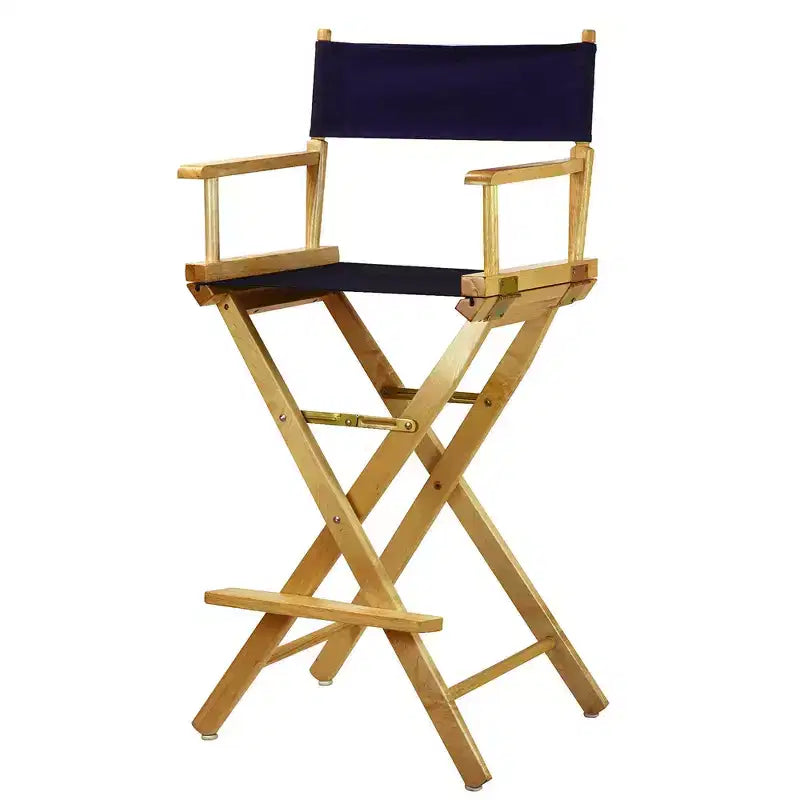 Chaise de metteur en scène hauteur comptoir – Structure naturelle