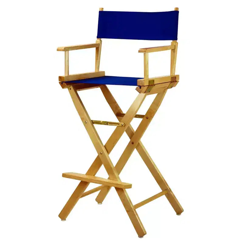 Chaise de metteur en scène hauteur comptoir – Structure naturelle
