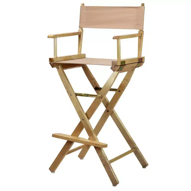 Chaise de metteur en scène hauteur comptoir – Structure naturelle