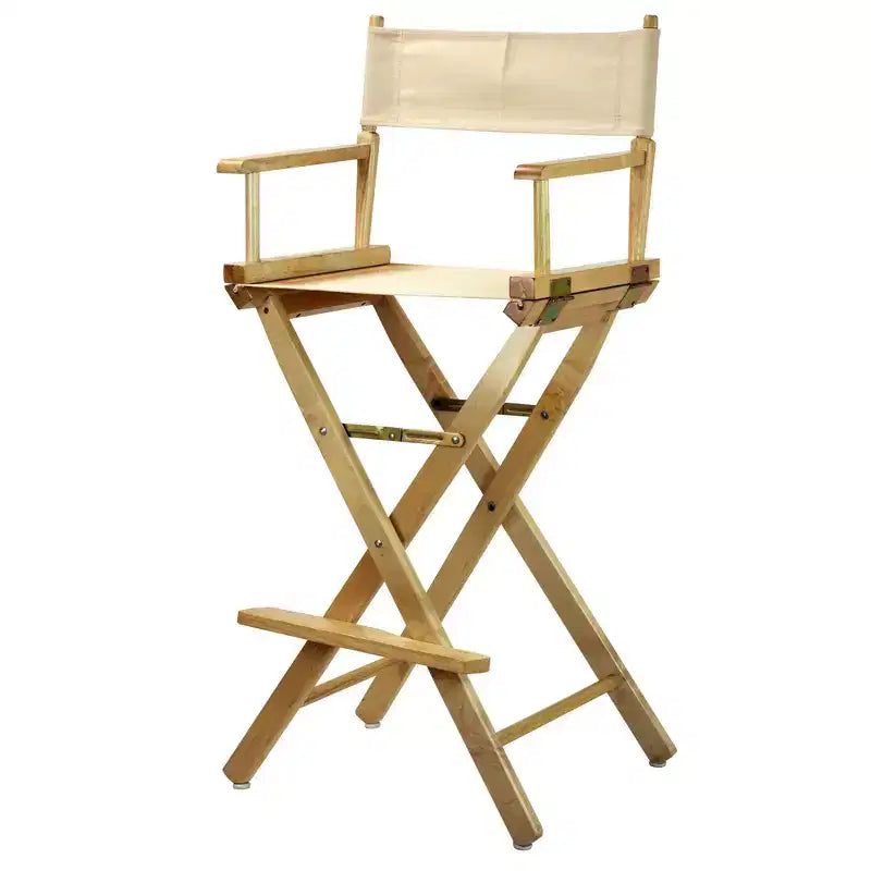 Chaise de metteur en scène hauteur comptoir – Structure naturelle