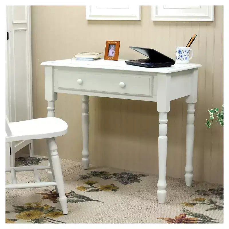 Bureau d'écriture en bois Eleanor avec tiroirs, de Carolina Living