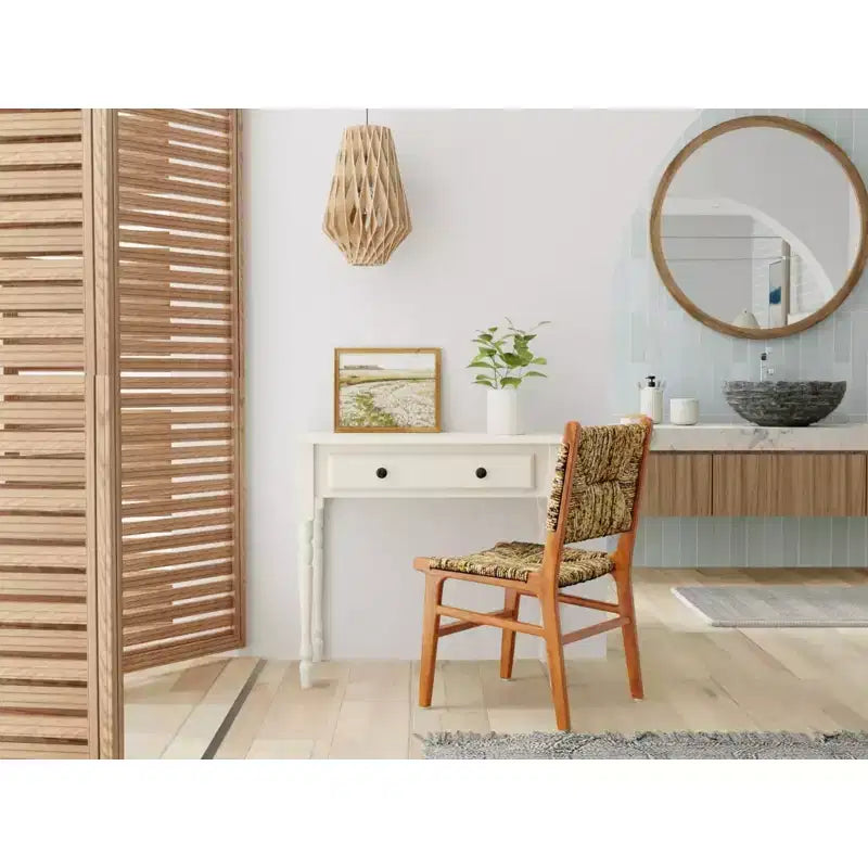 Bureau d'écriture en bois Eleanor avec tiroirs, de Carolina Living
