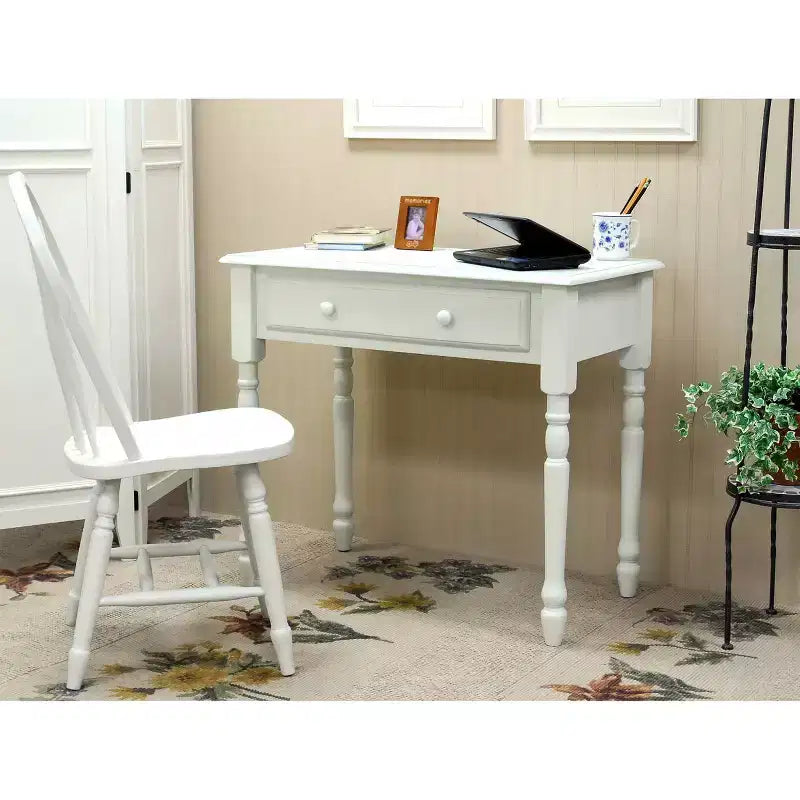 Bureau d'écriture en bois Eleanor avec tiroirs, de Carolina Living