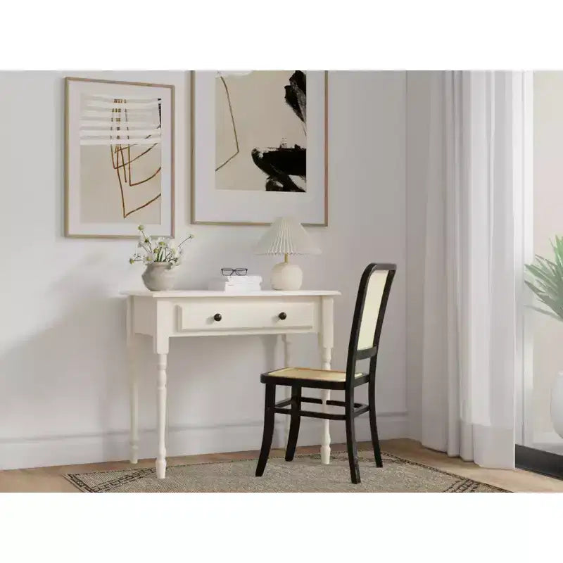 Bureau d'écriture en bois Eleanor avec tiroirs, de Carolina Living
