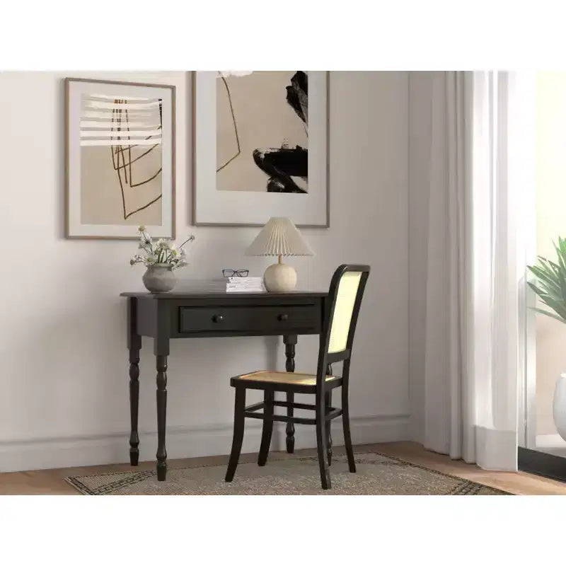 Bureau d'écriture en bois Eleanor avec tiroirs, de Carolina Living