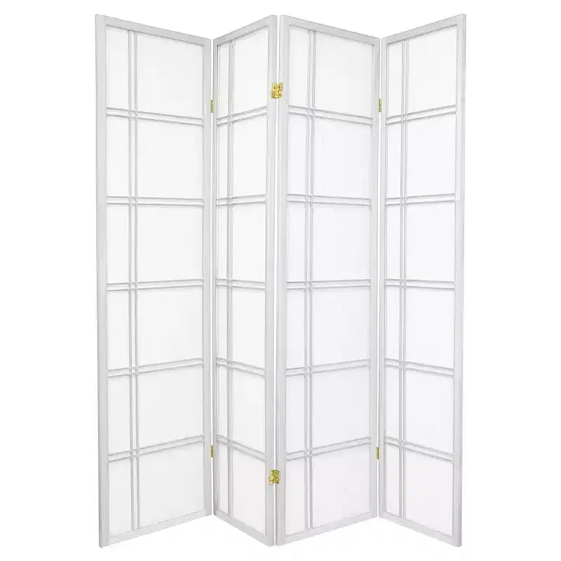 6 ft. Tall Double Cross Shoji Screen 4 Panels - Oriental Furniture