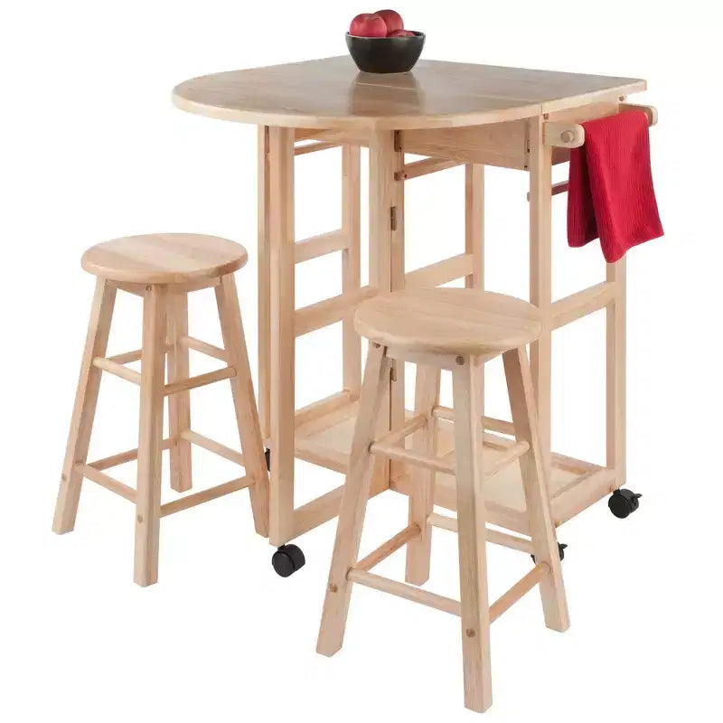 Ensemble 3 pièces Burnett Space Saver, hêtre - Winsome