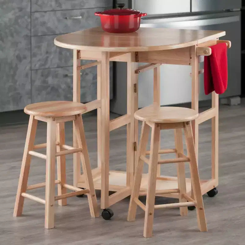 Ensemble 3 pièces Burnett Space Saver, hêtre - Winsome