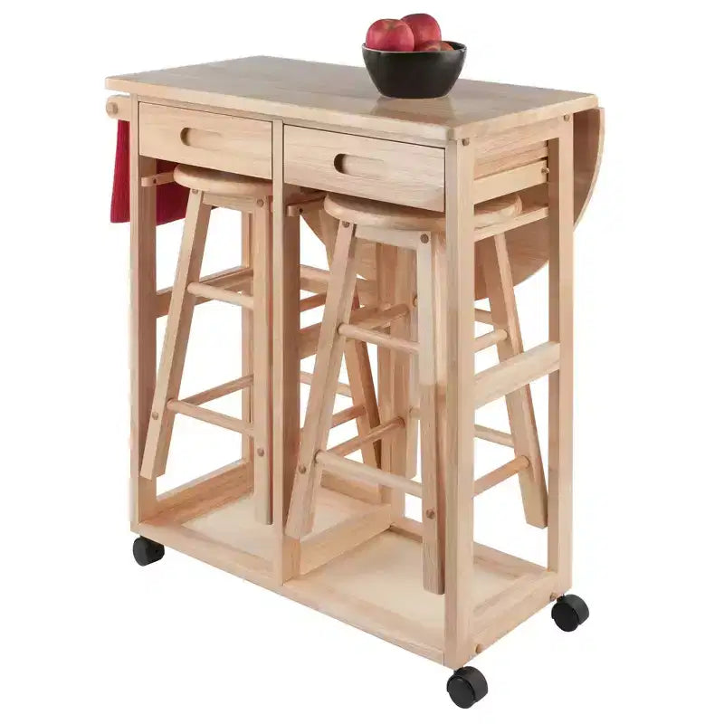 Ensemble 3 pièces Burnett Space Saver, hêtre - Winsome