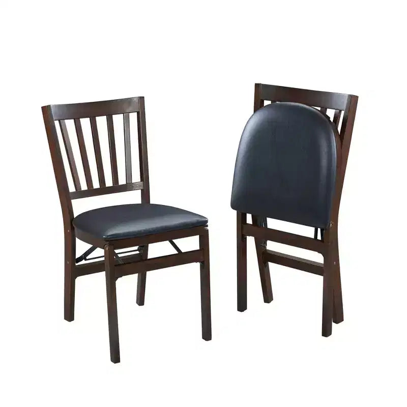 Lot de 2 chaises pliantes School House brun expresso - Stakmore