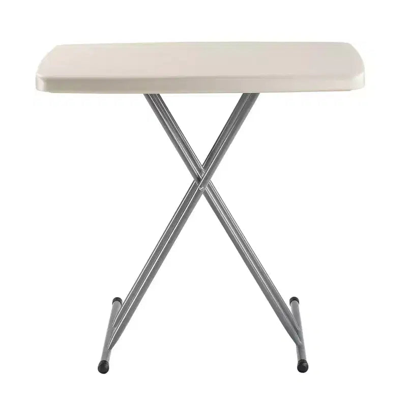 Table de jeu pliante personnelle réglable en hauteur 50x75cm gris chiné - Hampden Furnishings : Robuste, compacte, rangement facile