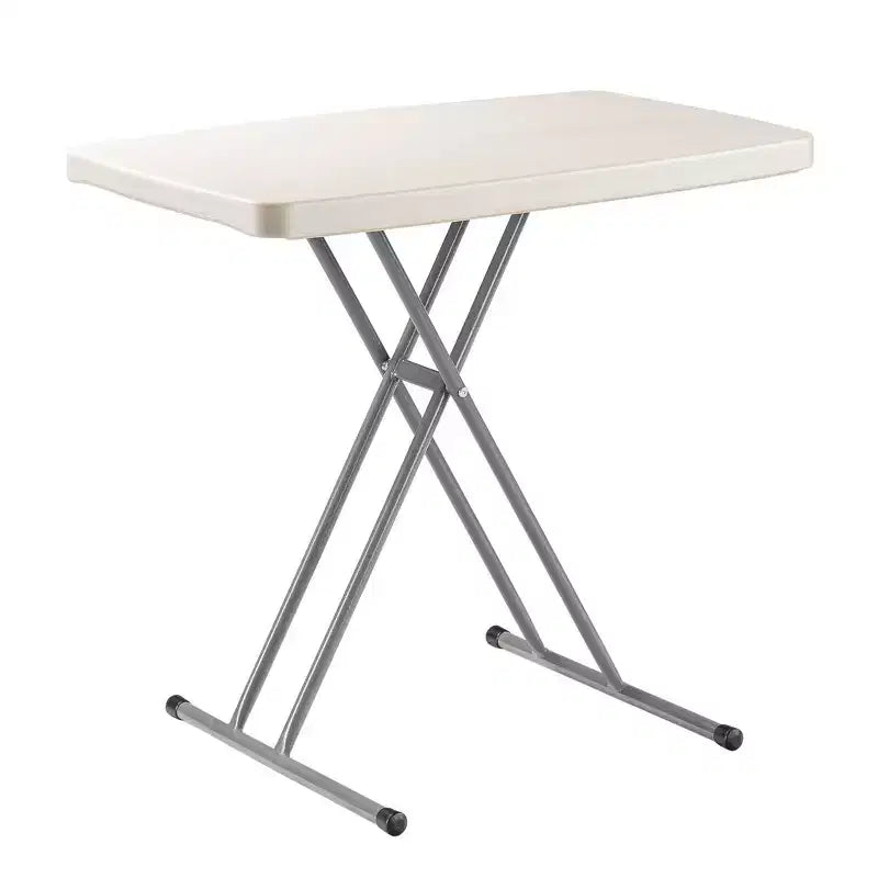 Table de jeu pliante personnelle réglable en hauteur 50x75cm gris chiné - Hampden Furnishings : Robuste, compacte, rangement facile