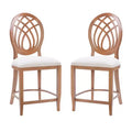 Linon Set of 2 24" Oriana Counter Height Barstool Brown