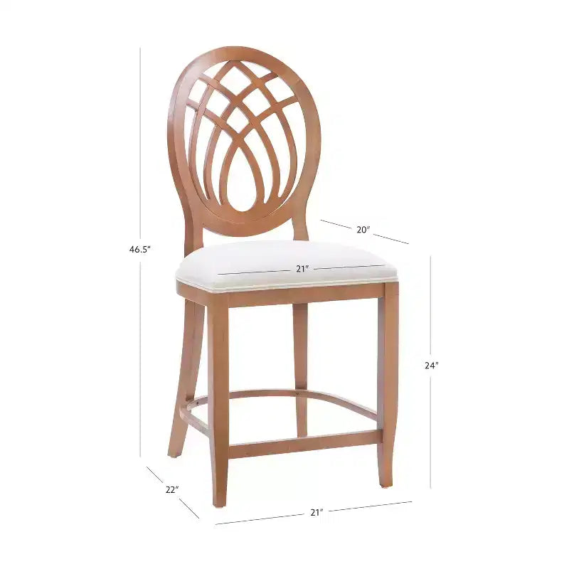 Linon Ensemble de 2 tabourets de bar Oriana de 61 cm, hauteur comptoir, marron