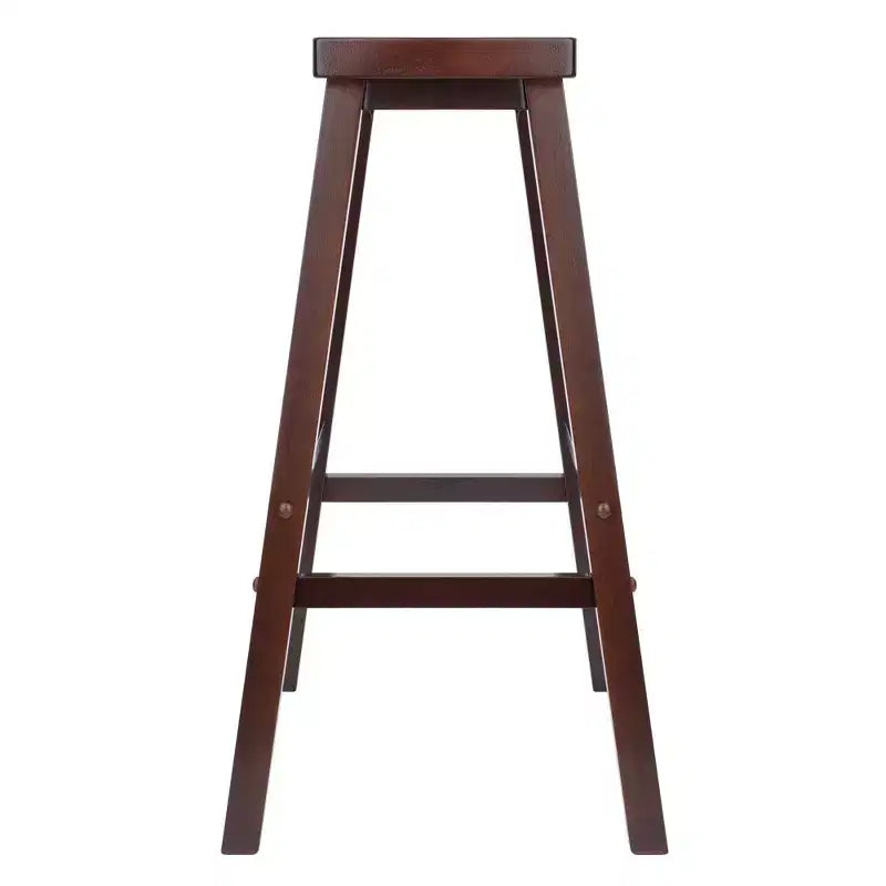 Tabouret de bar 74 cm Satori - Noyer antique - Winsome : Rectangulaire, Sans dossier, Cadre en bois, Hauteur fixe