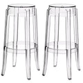 Set of 2 Casper Barstool Clear - Modway
