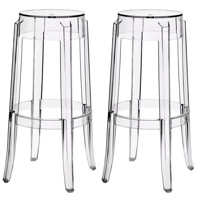 Set of 2 Casper Barstool Clear - Modway