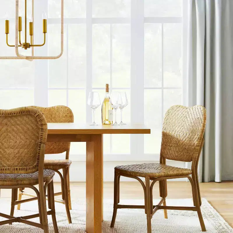 Interlaken Rattan Seat and Back Dining Chair - Threshold™ designed with Studio McGee: Honey Yellow, No Assembly Required