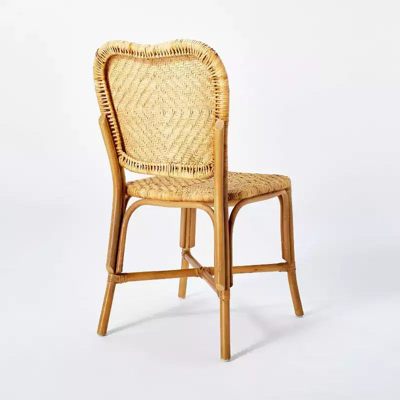 Chaise de salle à manger avec dossier et assise en rotin Interlaken - Threshold™ conçue avec Studio McGee : Jaune miel, aucun assemblage requis