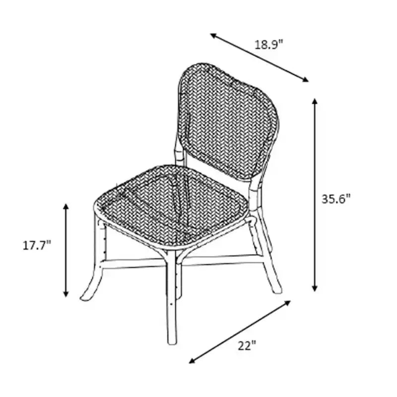 Chaise de salle à manger avec dossier et assise en rotin Interlaken - Threshold™ conçue avec Studio McGee : Jaune miel, aucun assemblage requis